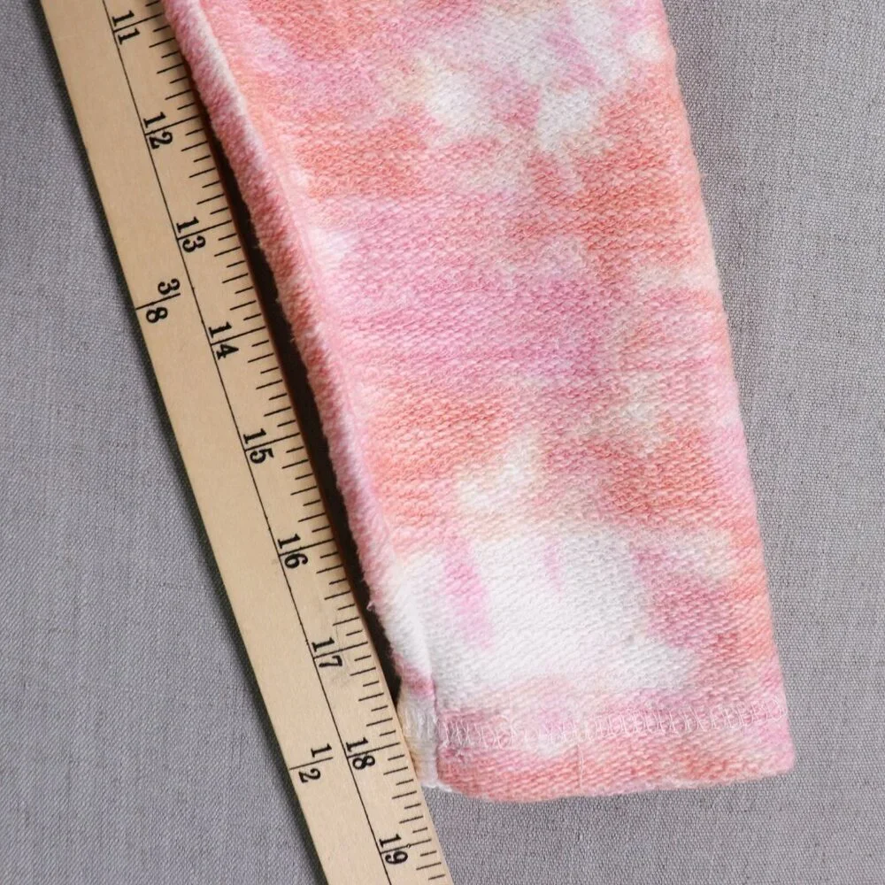 Southern Spirit Hoodie Sweatshirt Women S Coral Pink Tie Dye Terry Pullover New - Picture 5 of 10
